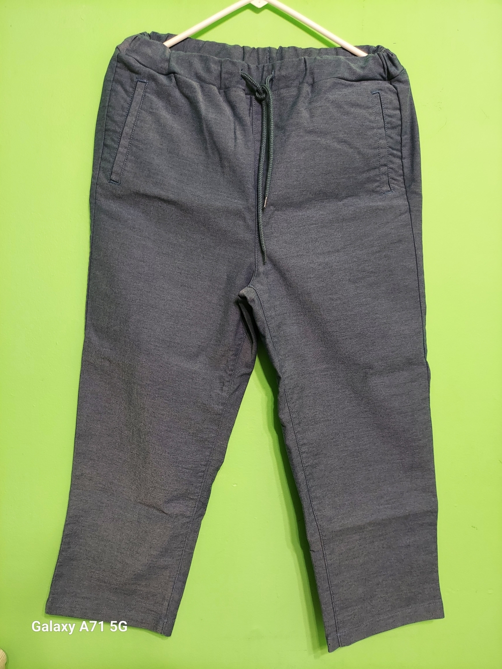 Blue Drawstring Capri Pants